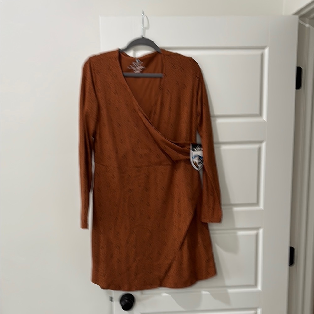 Brown Wrap Dress